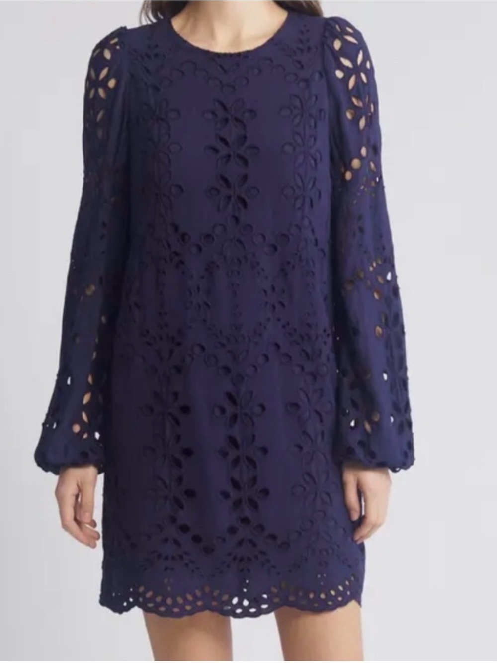 Lilly Pulitzer Alyna Navy Eyelet Dress
Size 4 | Excellent Condition